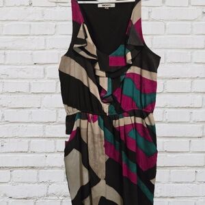LAST CALL Dkny Black and Tan Sleeveless Sundress